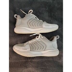 Women's K-Swiss Ultrashot Team Tennis Court‎ Shoes White Gray Size 7